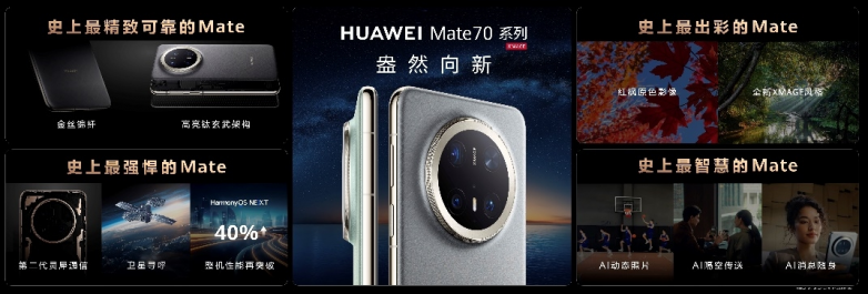 HUAWEI Mate 70系列重磅亮相，售价5499元起_https://www.izongheng.net_快讯_第3张