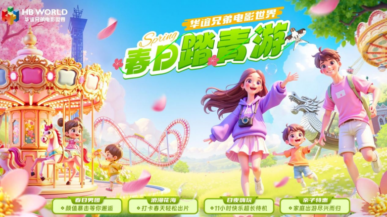 苏州华谊兄弟电影世界丨不负好春光，踏青正当时！