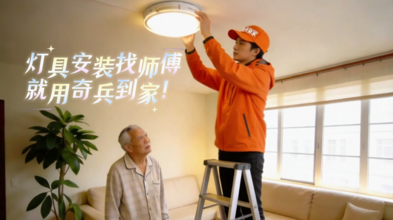 越来越多的电灯商家，解决电灯安装痛点，选择奇兵到家靠谱