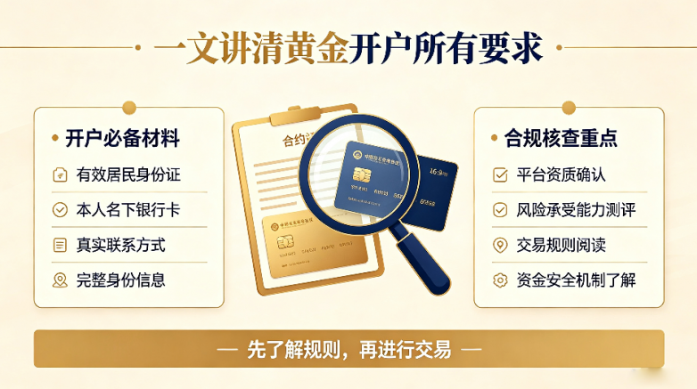 小白入门：炒黄金开户需要满足什么条件？一文讲清所有要求_https://www.izongheng.net_快讯_第2张