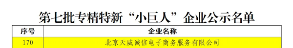 天威诚信入选国家专精特新“小巨人”，以数字信任筑基网络安全防线_https://www.izongheng.net_快讯_第2张