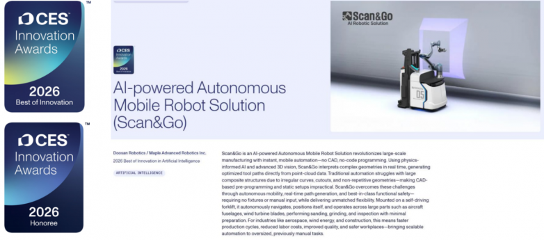 双奖加冕！和意精工斩获CES 2026 两项大奖，引领下一代工业机器人智能化