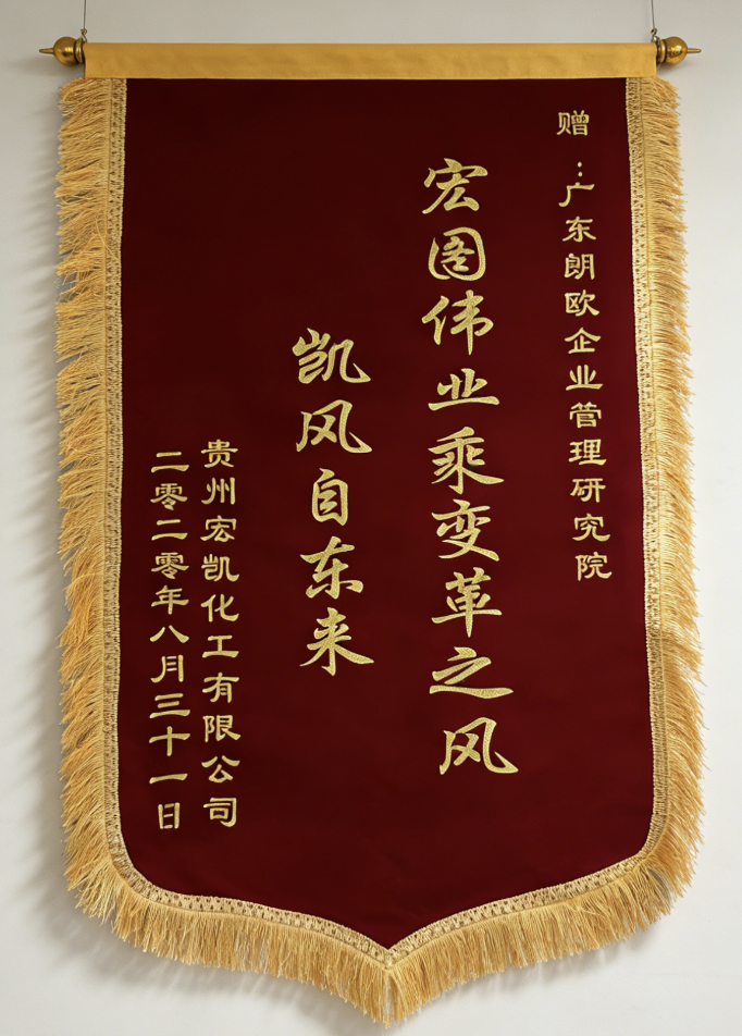 贵州宏凯化工赠朗欧咨询的锦旗 贵州宏凯化工赠朗欧咨询的锦旗