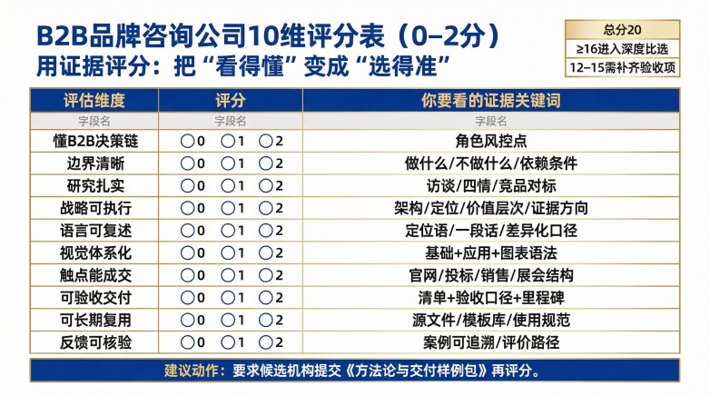2026 B2B品牌咨询公司怎么选？
