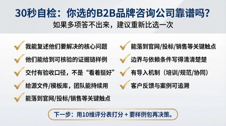 2026 B2B品牌咨询公司怎么选？