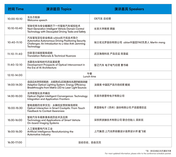 2026光学技术大会PHOTONICS CONGRESS CHINA完整议程公布！