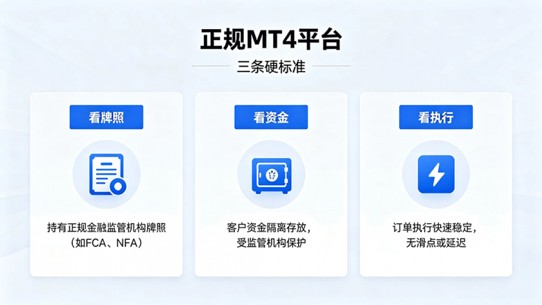 jimeng-2026-07-21-6554-未命名项目_正规MT4平台,“三条硬标准”,看牌照、看资金、看执行.png